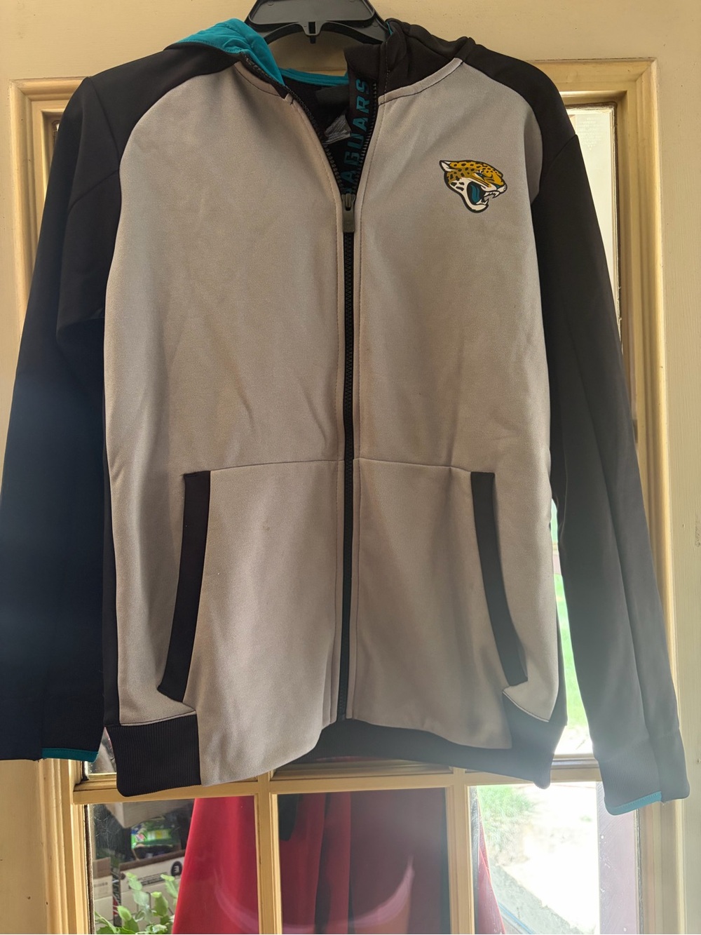 NFL Jacksonville Jaguars Black & Teal Team Zip Jacket
